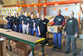 National Life Group employees volunteer to pack food at Vermont Foodbank