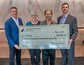 National Life Group presents check for over $29K for Washington County domestic and sexual violence resource, Circle