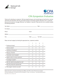 CPA Symposium Evaluation