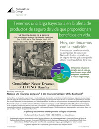 History of Living Benefits Flyer - Spanish Thumbnail