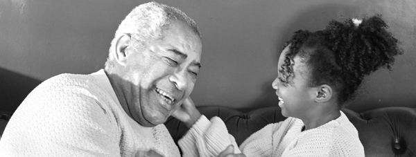grandfather with granddaughter