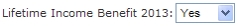 Lifetime Income Benefit 2013